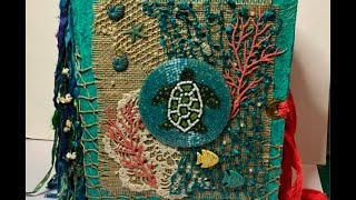 Custom Order! Big Blue- Huge ocean themed junk journal flip through-SOLD