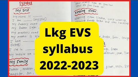 Lkg EVS syllabus | How to prepare Evs for Lkg kids  | Evs Lkg syllabus