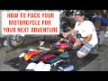 HOW TO PACK ADVENTURE MOTORCYCLE FOR LONGER RIDE HONDA AFRICA TWIN BUMOT PANNIERS