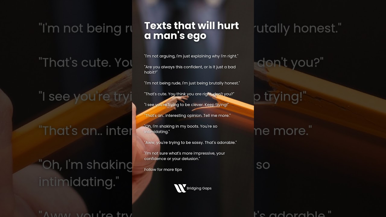 10 Texts That Will Hurt a Man’s Ego (Use With Caution!)