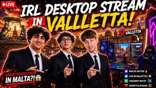 We Pulled the BIGGEST IRL DESKTOP Stream In Public... (We Almost Got Kicked Out)