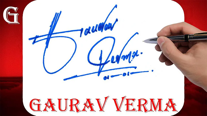 Gaurav Verma Name Signature Style | G Signature Style | Signature Style of My Name Gaurav Verma