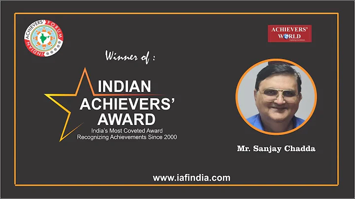 Interview of Indian Achiever's Award Winner | Mr. ...