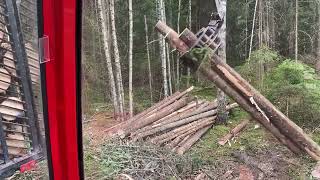 Komatsu 855 loading timber