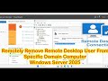 How To Remotely Remove Remote Desktop User From Specific Domain Computer Windows Server 2025