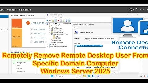 How To Remotely Remove Remote Desktop User From Specific Domain Computer Windows Server 2025
