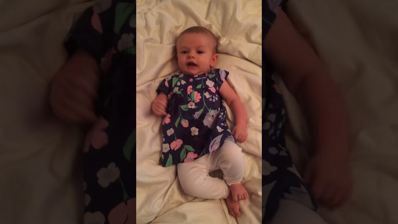 Baby talks at 3 months