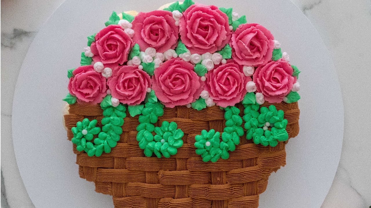 Wafer Paper Flower Tutorial + Basketweave Cake