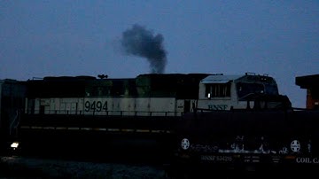 BNSF 9494, Executive EMD SD70MAC - EMD 710 prime mover startup!