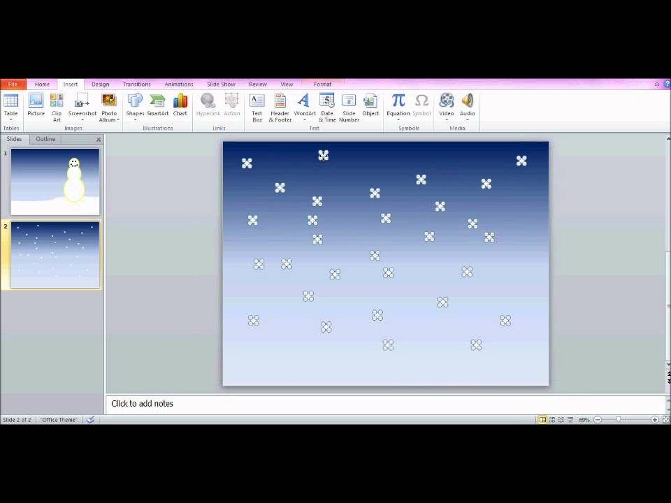 How to make an animated Christmas Card on PowerPoint 2010 