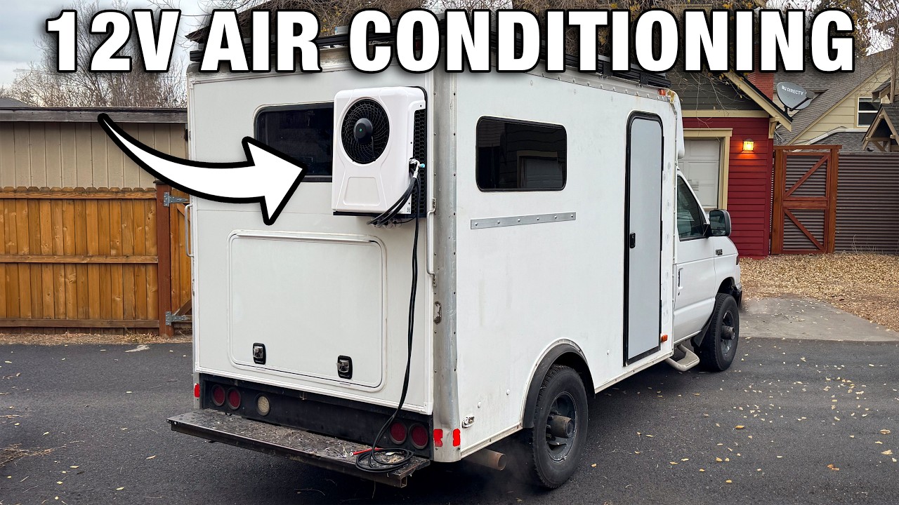 Я установил 12-вольтовый кондиционер на заднюю часть своего фургона (полностью самостоятельная ус...