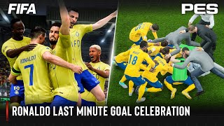 Ronaldo Last Minute Goal Celebration FIFA vs PES | 2018 - 2024 |