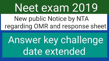 Neet exam 2019 !! New Public Notice on NTA website