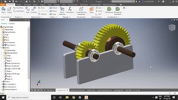 Gear Train Design using Auto-desk Inventor  - Project assignment for Skyfi Labs online course