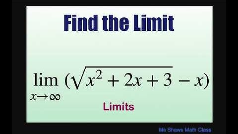 Find the limit as x approaches infinity of (sqrt(x^2 + 2x +3) -x).