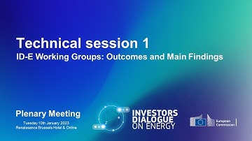 ID-E Working Groups report on year 1 outcomes and findings, 1st ID-E Plenary Meeting, 10 Jan 2023