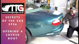 Secrets of the Jaguar XK8 XKR Episode 96. Breaking into a locked boot / trunk. How To Open Trunk On Jaguar Xk8 With Dead Battery