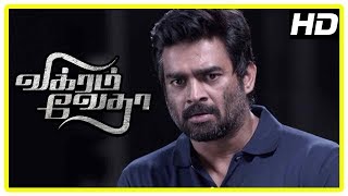 Vikram Vedha Movie Scenes | Madhavan realises his mistake | Prem gets shot | Shraddha