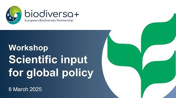 Biodiversa+ Workshop: Providing scientific support to international policy processes