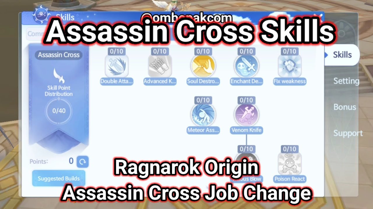 Assassin Cross Skills Ragnarok Origin SEA, Assassin Cross Job Change