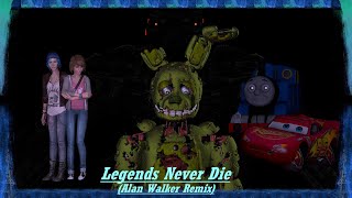 [FNAF/SFM] Legends Never Die (Alan Walker Remix)