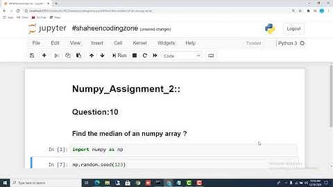 Find the median of an numpy array ? | Python Tutorial For Beginners | #Shaheencodingzone