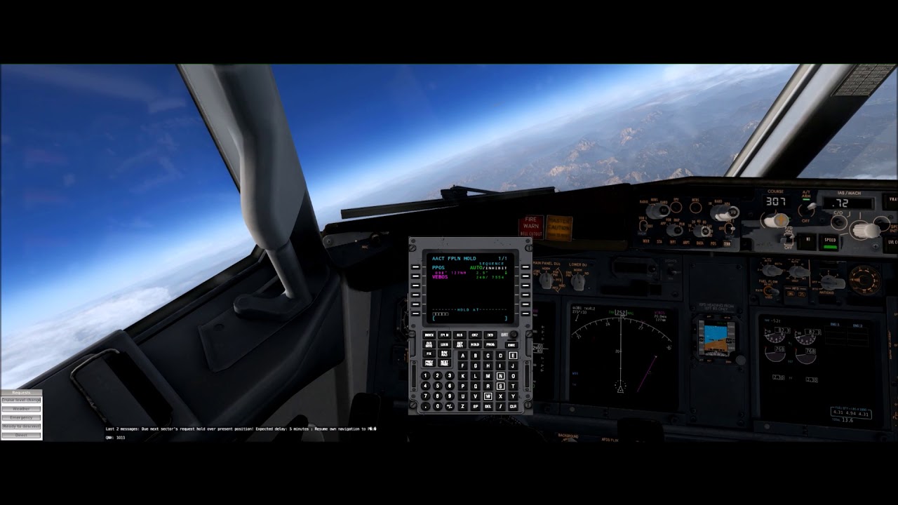 Xplane 11 flight EDDMLHBP with my own ATC plugin and captions 4x speed