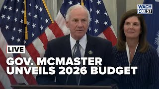 Gov. McMaster Unveils 2026-2027 Executive Budget