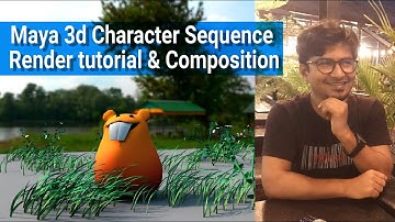 Autodesk Maya 3d Character Sequence Render tutorial and Composition