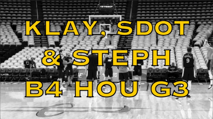 Klay 💦 splashing + Steph Curry & Shaun Livingston views at Warriors (2-0) AM shootaround b4 HOU G3