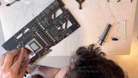 3/5 Evga GeForce RTX 3080 Ti FTW3 Ultra - cleaning and attaching the water block