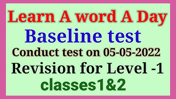 Learn 🅐︎word 🅐︎Day||Level -1# conduct Baseline test on 5-5-2022#achantamani #Learn 🅐︎word 🅐︎Day|
