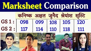 UPSC Topper 2018 marksheet Comparison top 5 Upsc topper marks