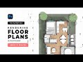 The FASTEST WAY of RENDERING FLOOR PLANS in Photoshop (under 15 minutes!)