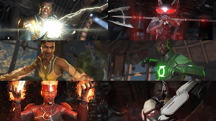 Injustice 2: Black DC Characters' Super Moves (Bot...