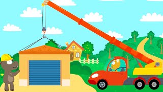 Котенок и волшебный гараж 🐱 Автокран 🚜 Мультфильм для детей