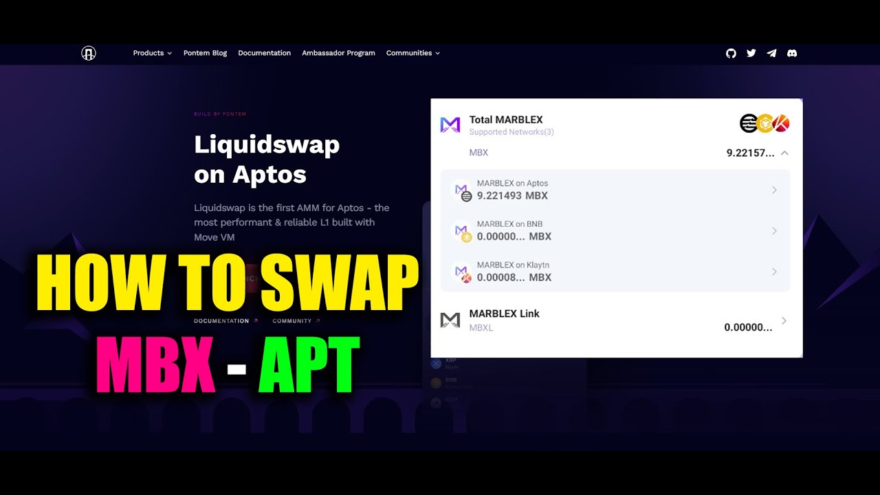 How to Swap MBX to APT or Marblex to Aptos Guide