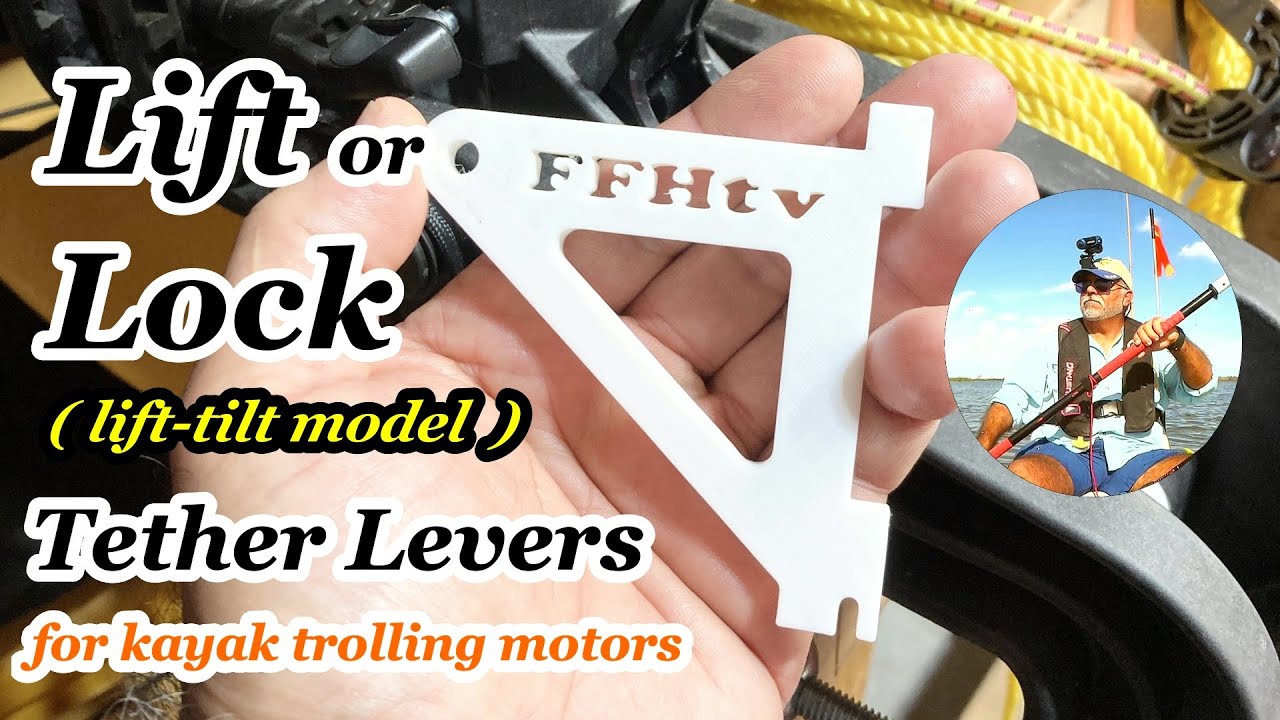 Transom Mounted Kayak Trolling Motor Lift / Lock Series Visual Video Guide - Florida Fish Hunter