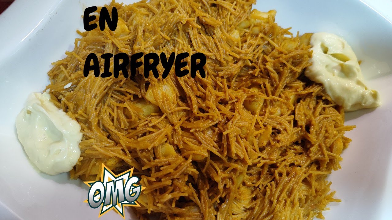 FIDEUA EN FREIDORA DE AIRE 🦐🤤
