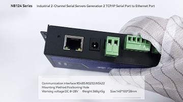 Ebyte 2-Channel Serial Servers Generation 2 RS485/RS422/RS232 TCP/IP Serial Port to Ethernet Port