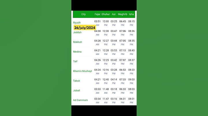 saudi fajar azan time || 5 times namaz timing of saudi arabia 26 july 2024