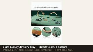 Luxuriöses Schmucktablett für Einzelhandelsgeschäfte – Ring- und Ausstellungs-Aufbewahrungstablett video