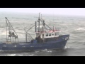 Greymouth Fishing Boat, The Happy V, going over The Bar