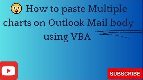 😲 How to paste Multiple charts on Outlook Mail body using VBA . #Excel #VBA #SQL #Viral