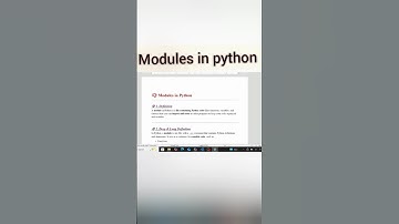 Modules in python with #pythonessperspective #pythonprogramming #programminglanguage