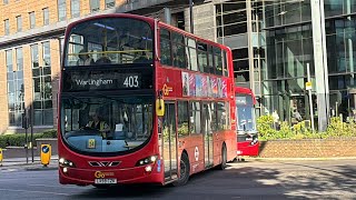 Volvo B9TL Wright Eclipse Gemini 2 GoAhead Metrobus WVL292 LX59CZK Route 403 Warlingham