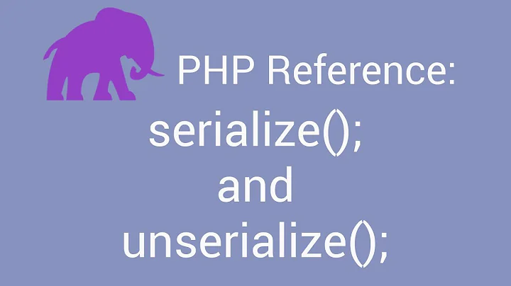 PHP Reference: Saving an array as a string with serialize();