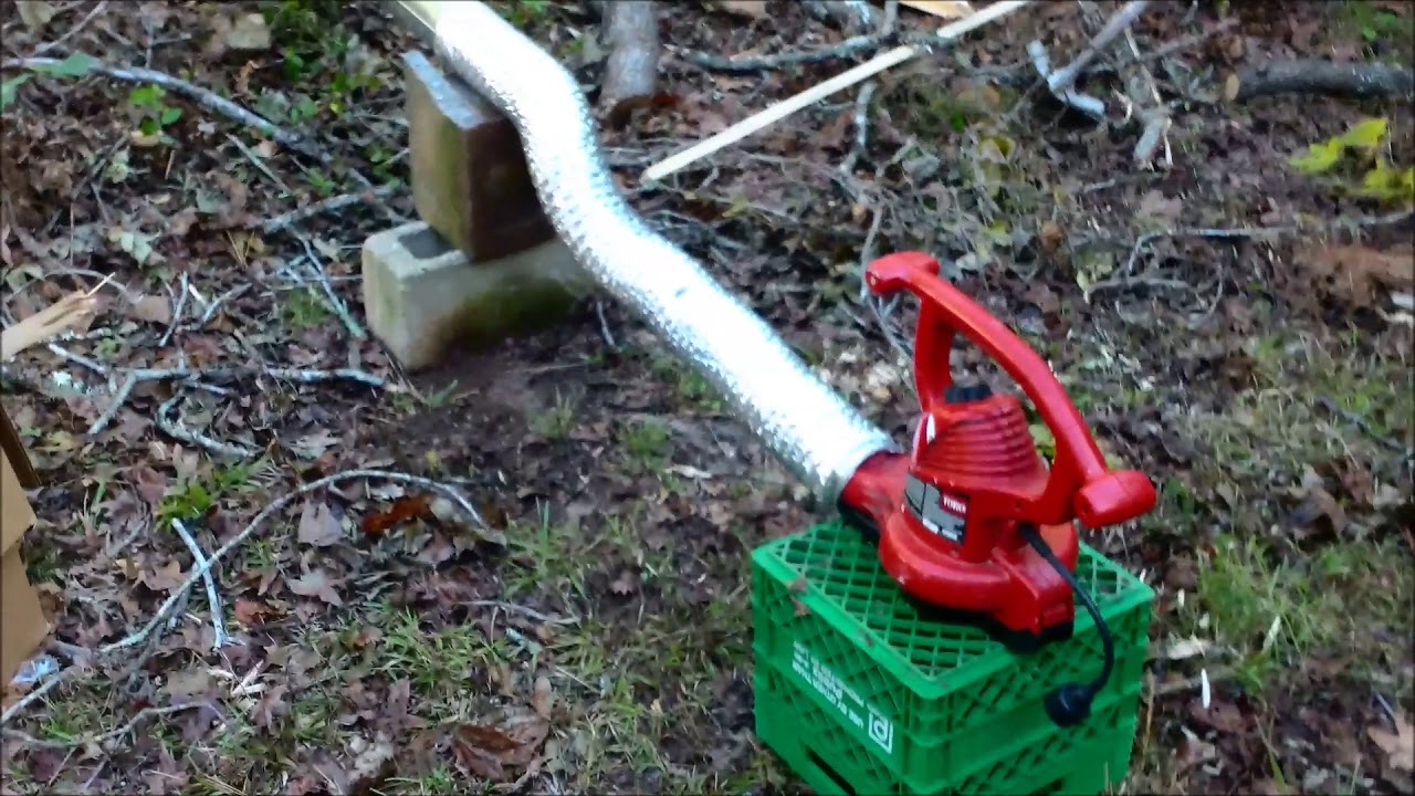 how to make a stump incinerator with a drum and a leaf blower YouTube
