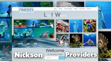 How to Create an Aquarium Website | Responsive Website | Animated Website | Website with Animation