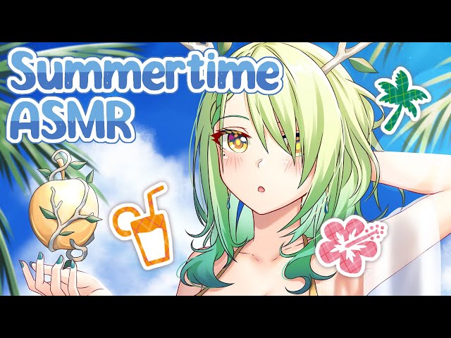 【Fauna's ASMR】 Relaxing with Cooling Summertime ASMR 🧊 #holoCouncilのサムネイル